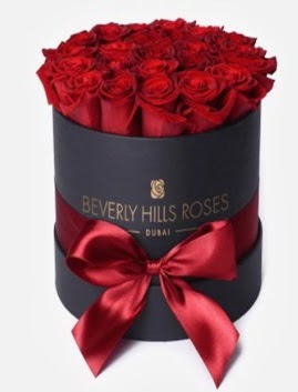 Siyah kutuda 25 adet kırmızı gül tanzimi  Ankara çiçekçilik İnternetten çiçek siparişi  
